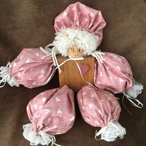 Vintage Potpourri Doll in Pink/White